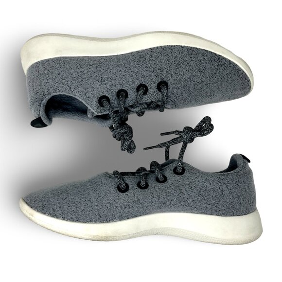 Pre-Owned ~ Allbirds Wool Runners | Mens 10US | Merino Wool | Gray & White - Picture 1 of 8